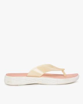 textured thong-strap slippers