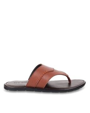 textured thong-style flip-flops