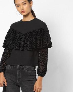textured top with overlay