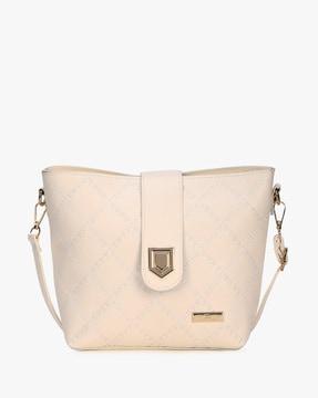 textured tote bag with detachable strap