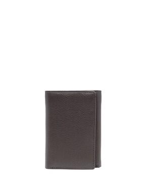 textured tri-fold wallet