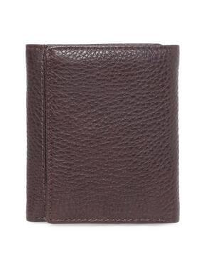 textured tri-fold wallet