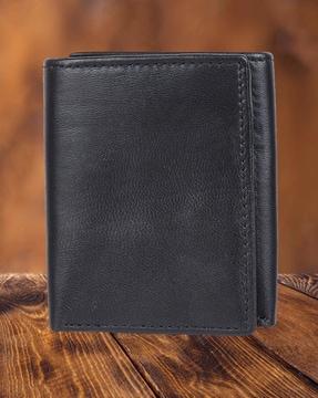 textured tri-fold wallet