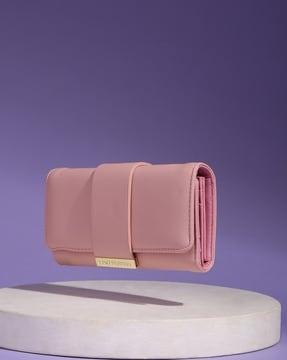 textured tri-fold wallet