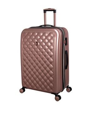 textured trolley bag with secure tsa lock