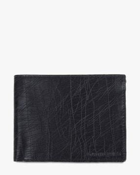 textured vegan leather bond bi-fold wallet