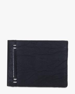 textured vegan leather max bi-fold wallet