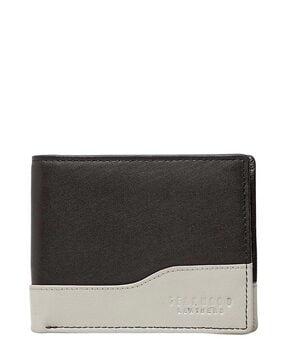 textured wallet with branding