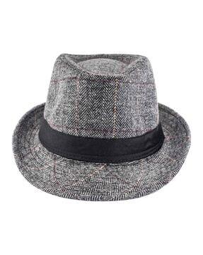 textured wool fedora hat