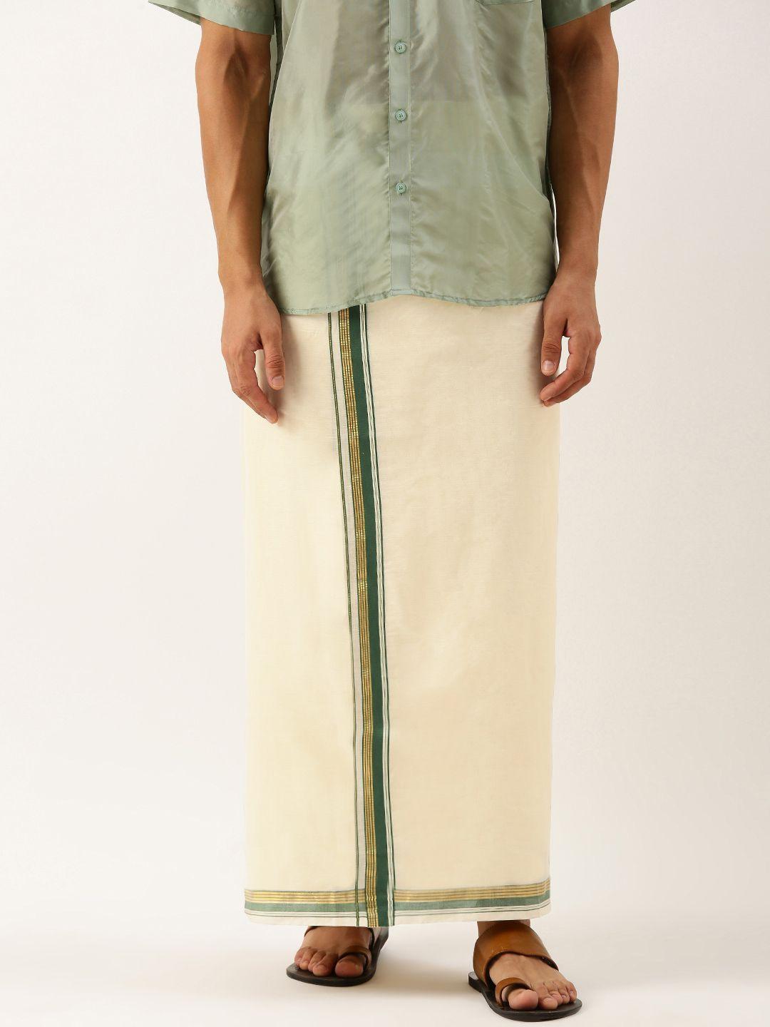 thangamagan men pure cotton fancy border dhoti