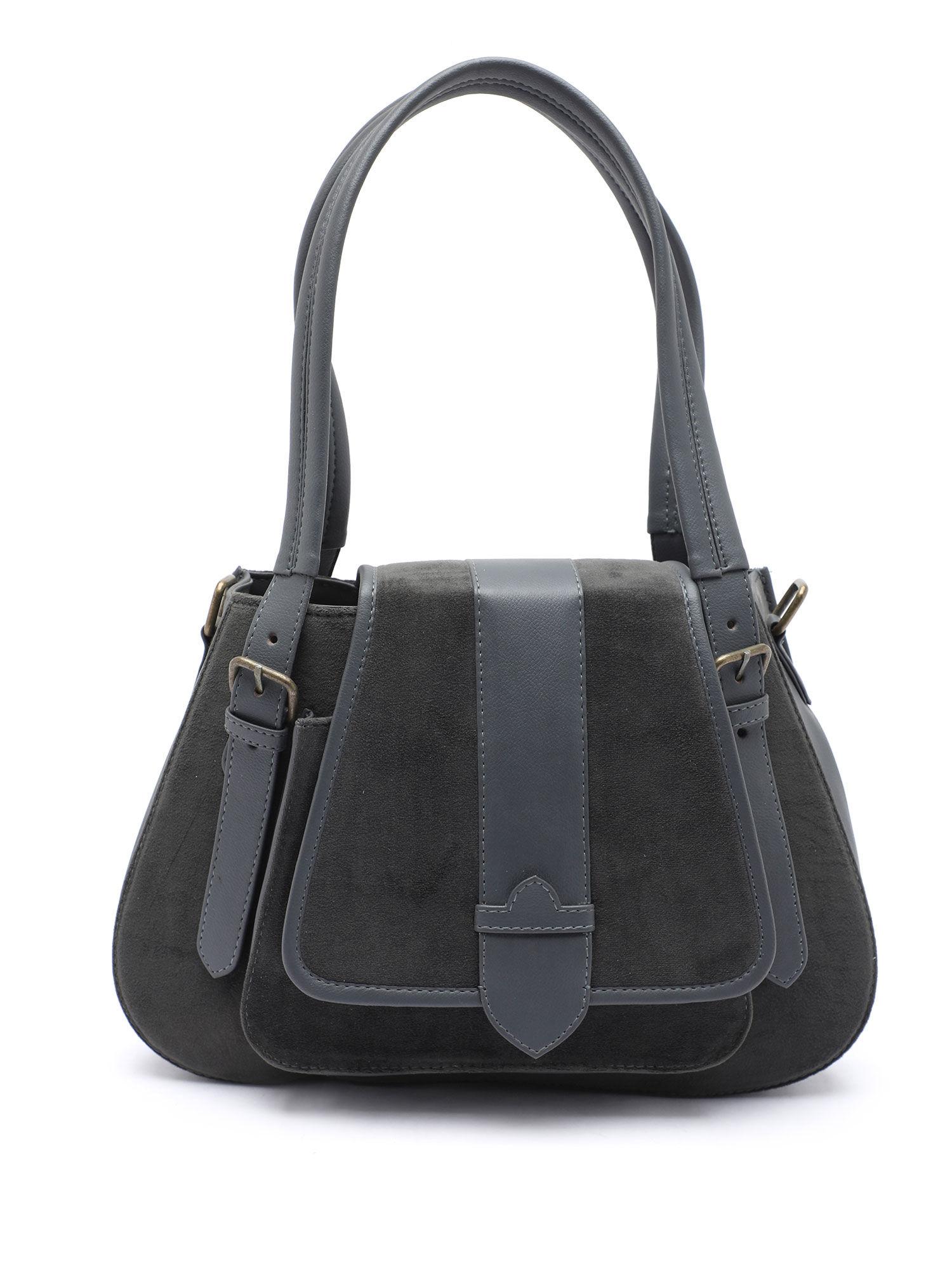 that classic charcoal grey hand bag