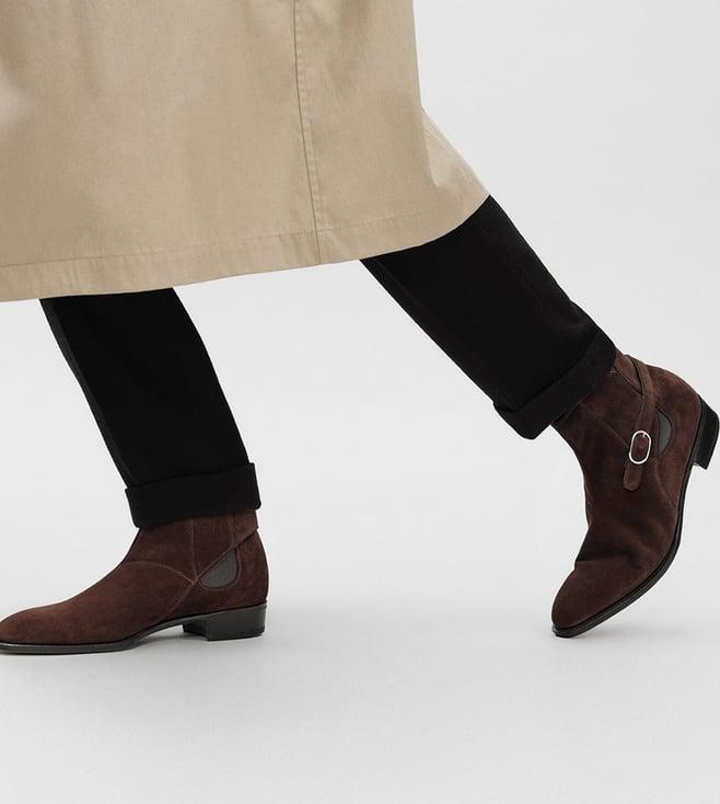 the alternate cross strap boots brown