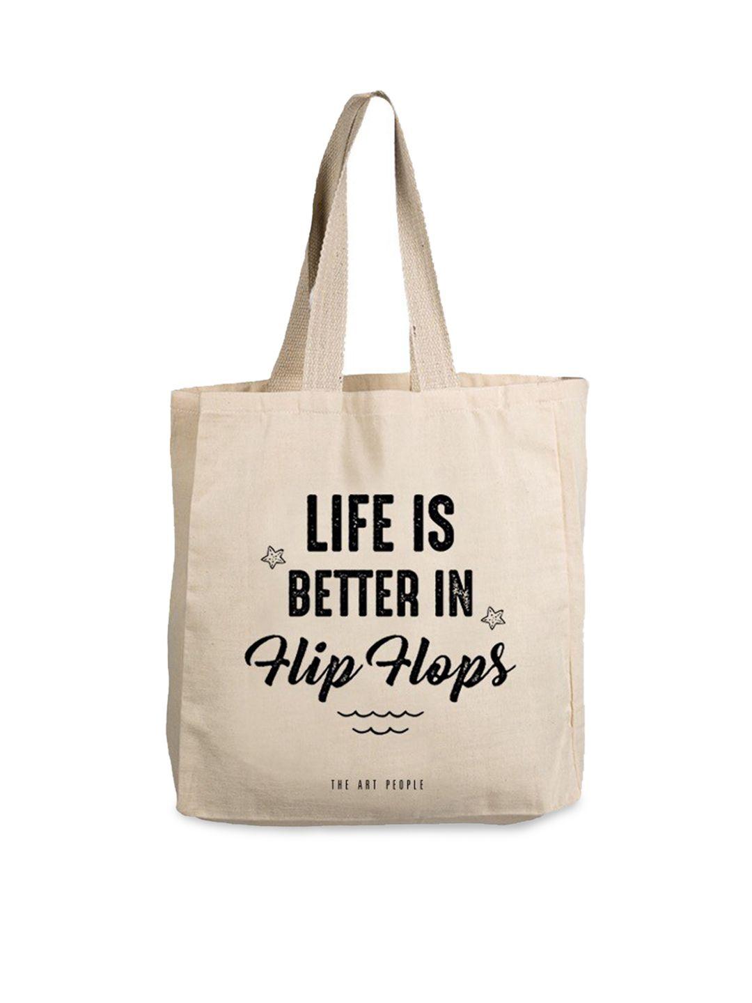 the art people off white printed shopper tote bag