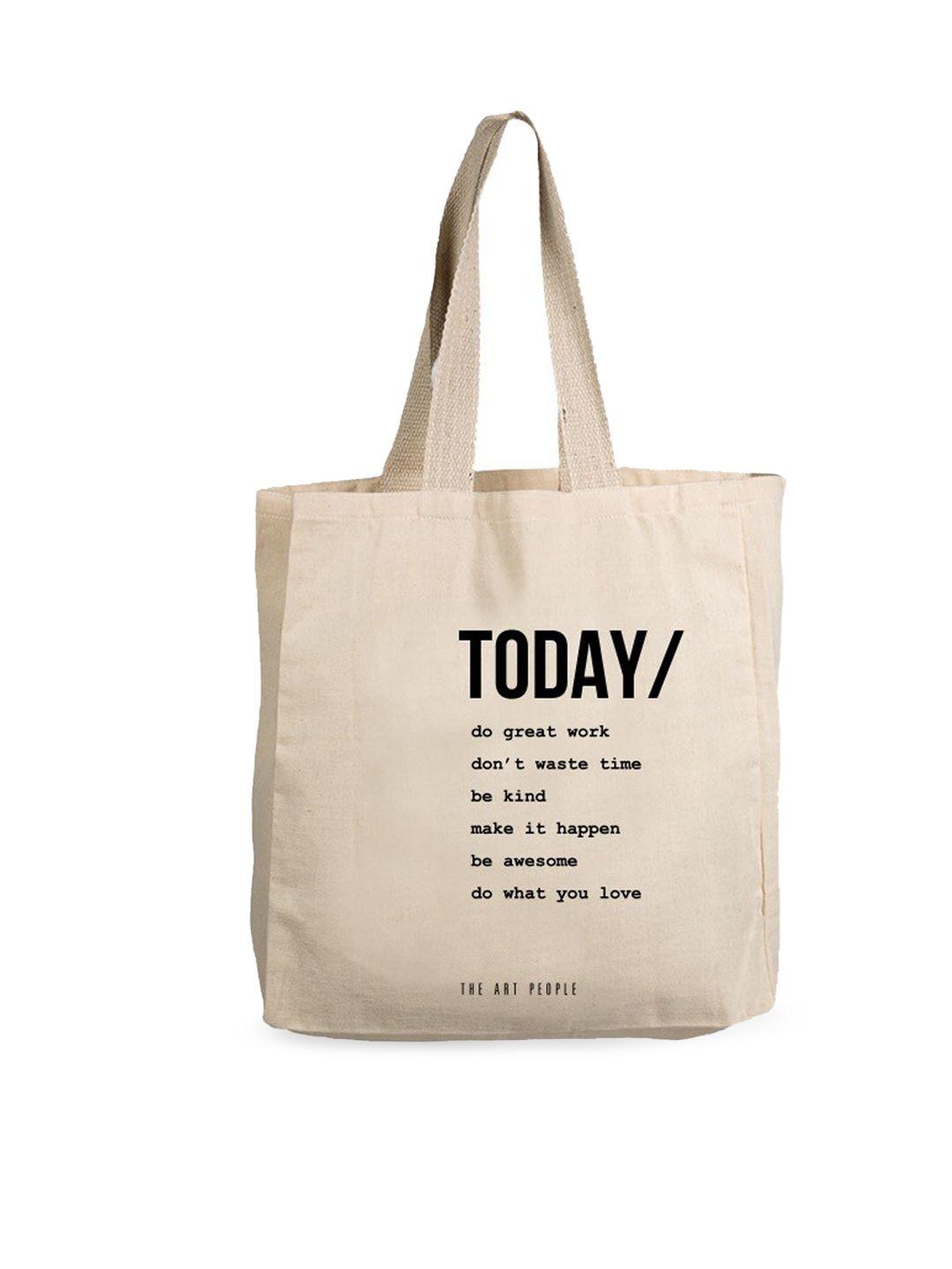 the art people off white shopper tote bag