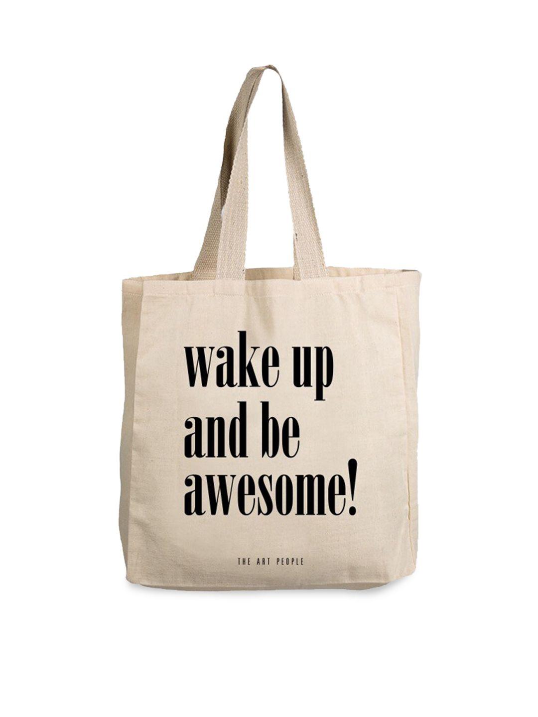 the art people off white typography printed shopper tote bag