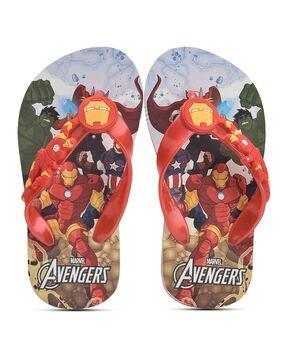 the-avengers-print-thong-strap-flip-flops