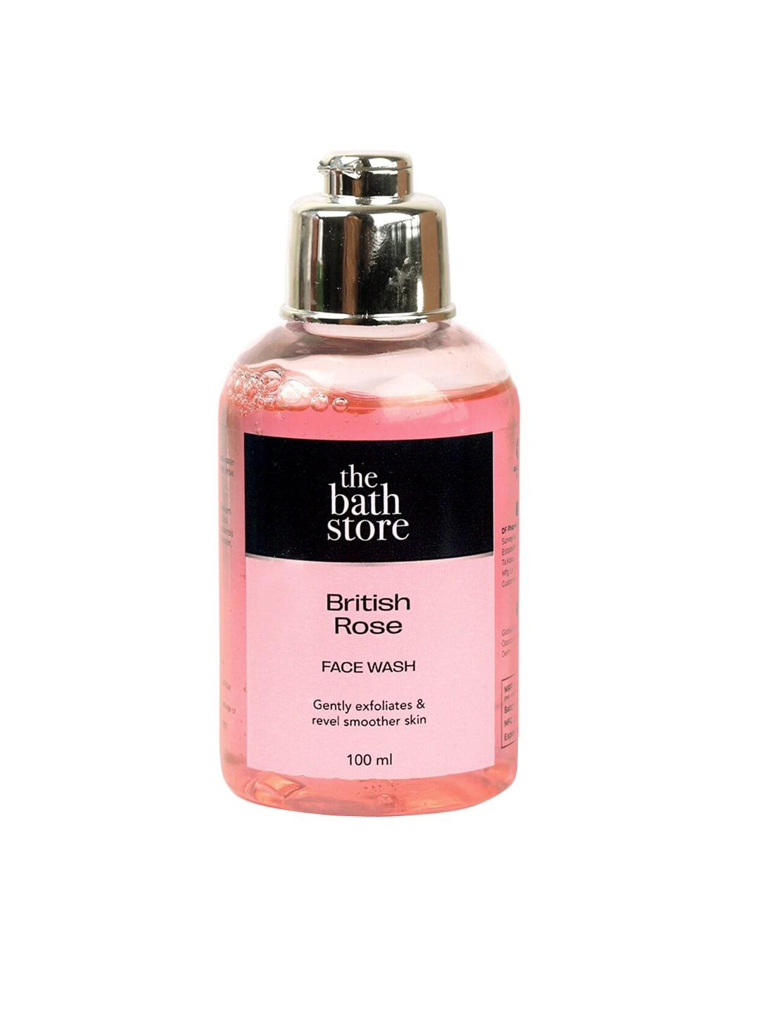 the bath store british rose rejuvenating & gently exfoliates face wash - 100ml