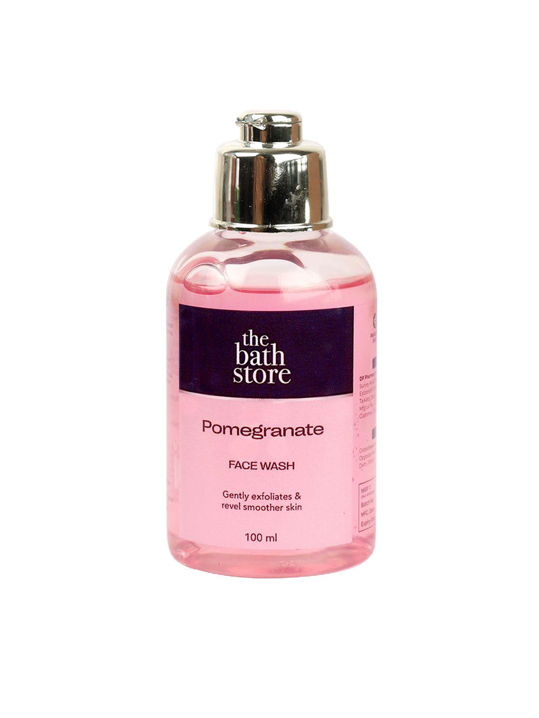 the bath store pomegranate face wash to gently exfoliates & revels smoother skin - 100 ml
