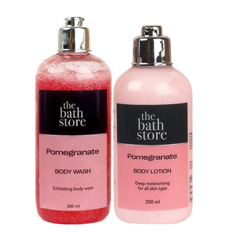 the bath store pomogrante body wash & body lotion combo (set of 2)