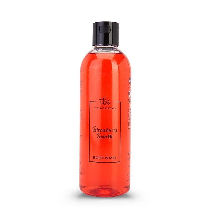 the bath store strawberry sparkle body wash with natural ingredients