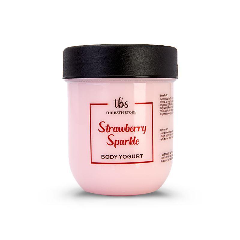 the bath store strawberry sparkle body yogurt for soft and supple skin with rich ingredients