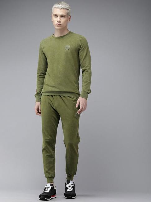 the bear house green cotton slim fit tracksuit