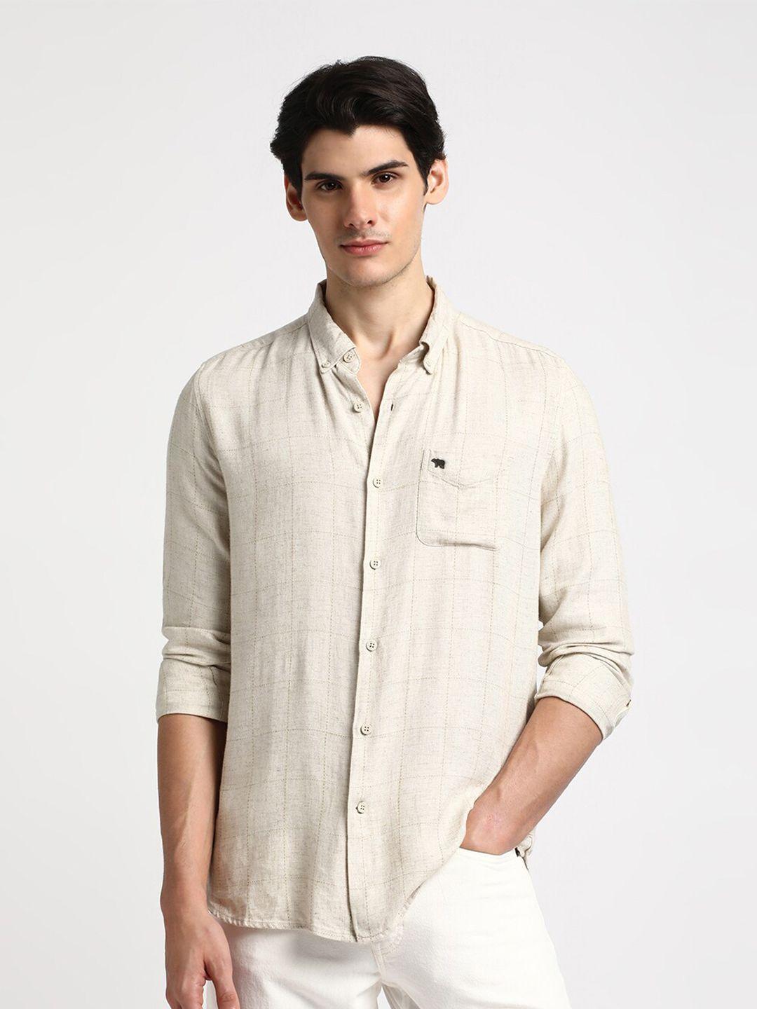 the bear house slim fit opaque casual shirt