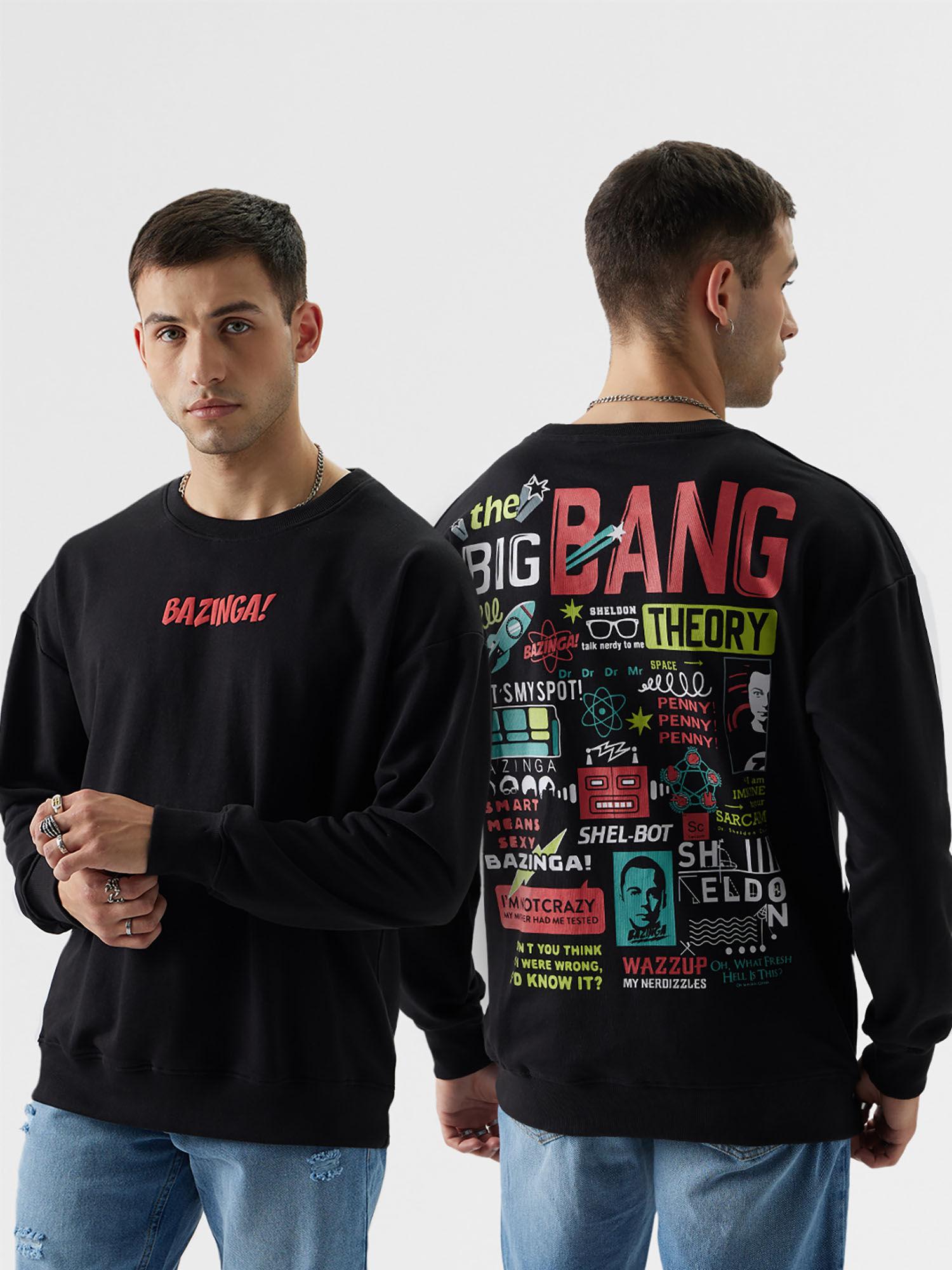 the big bang theory : doodle oversized sweatshirts black