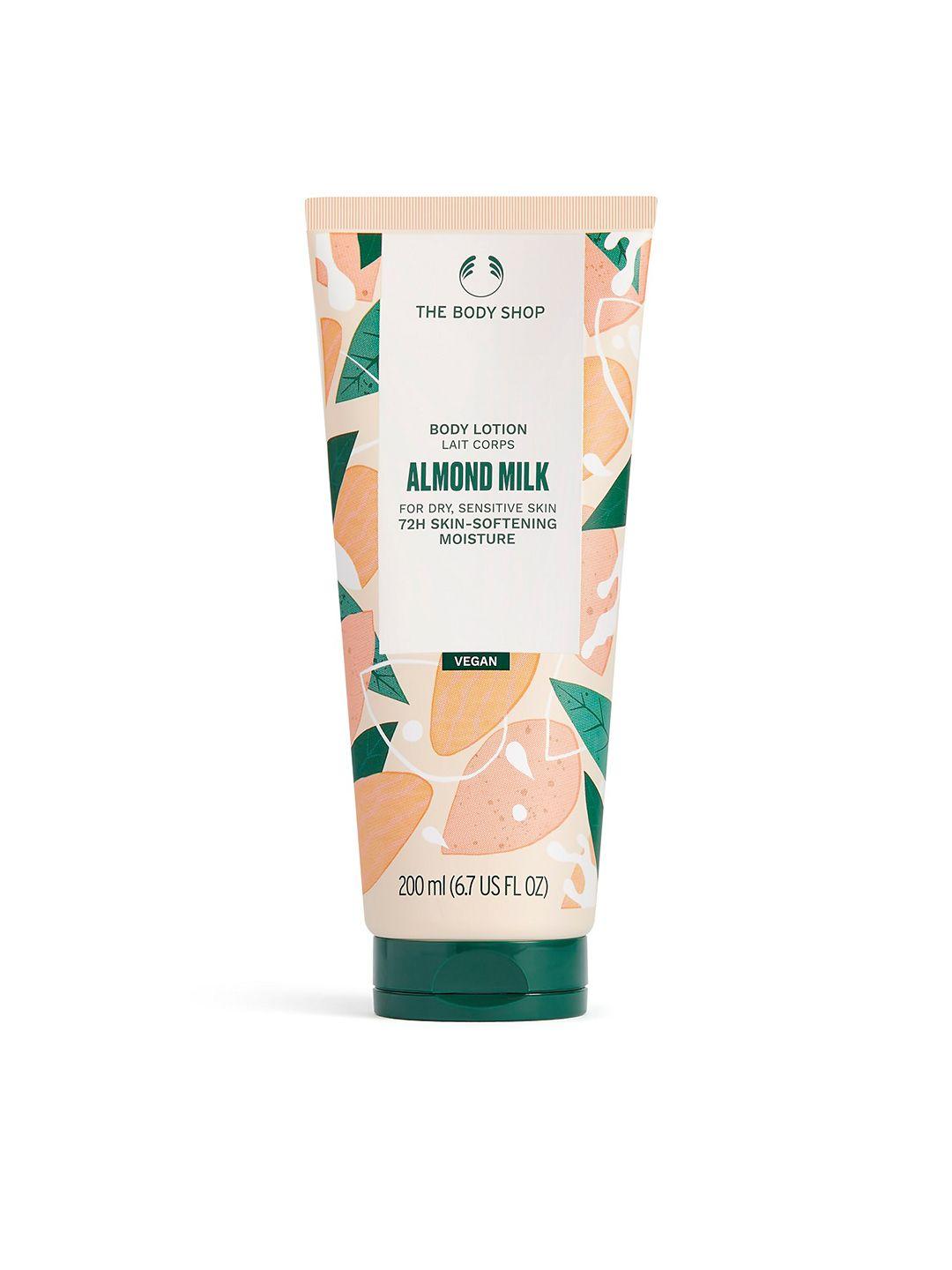 the body shop almond milk & honey soothing & restoring sustainable body lotion 200 ml