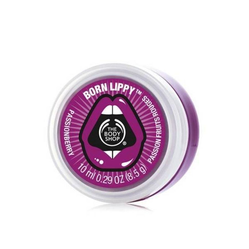the body shop born lippy pot lip balm - passionberry