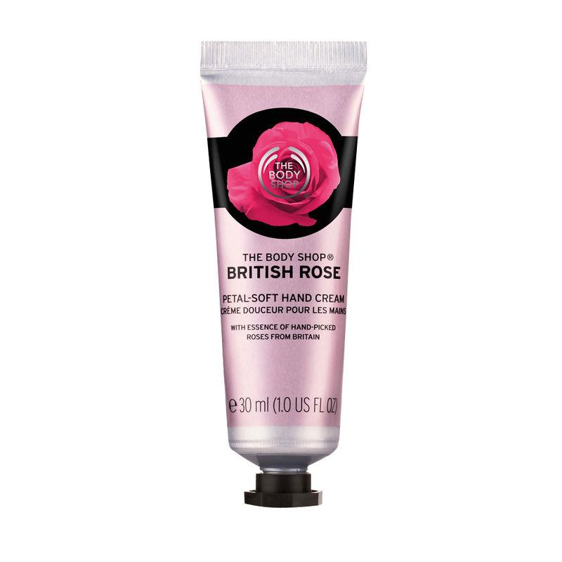 the body shop british rose petal soft hand cream