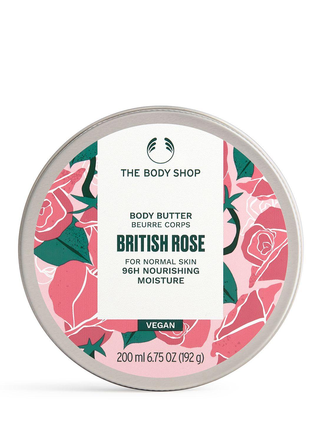 the body shop british rose sustainable instant glow body butter 200 ml