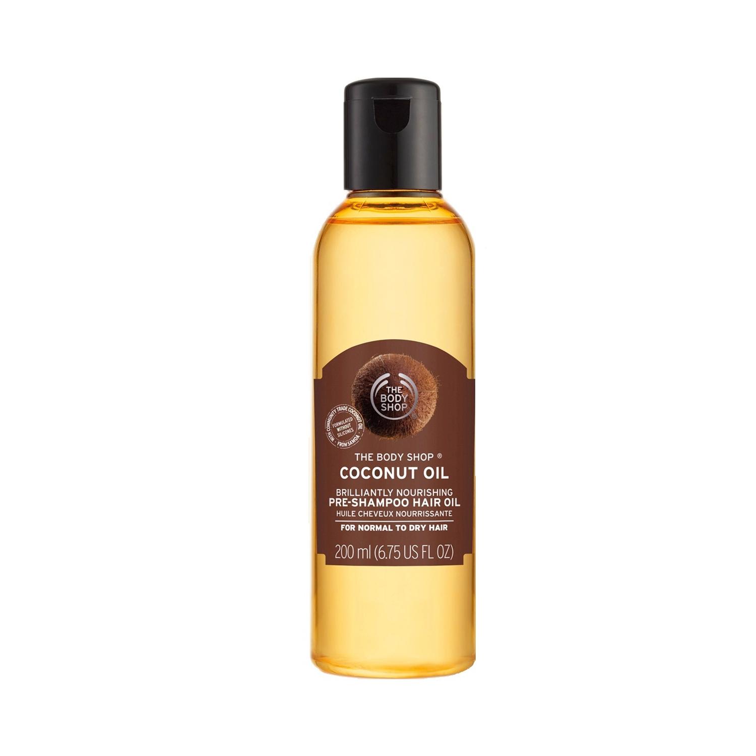 the body shop coconut oil brilliantly nourishing pre-shampoo hair oil (200ml)