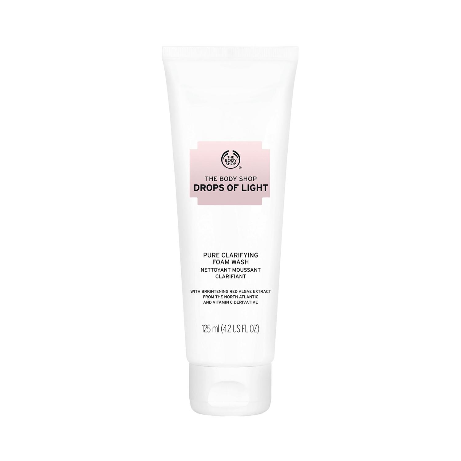 the body shop drops of light brightening cleansing foam cleanser (125ml)