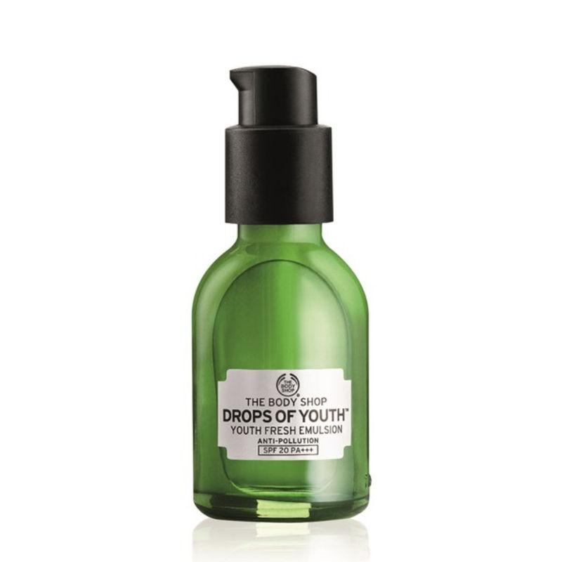 the body shop drops of youth fresh emulsion anti pollution spf 20 pa+++