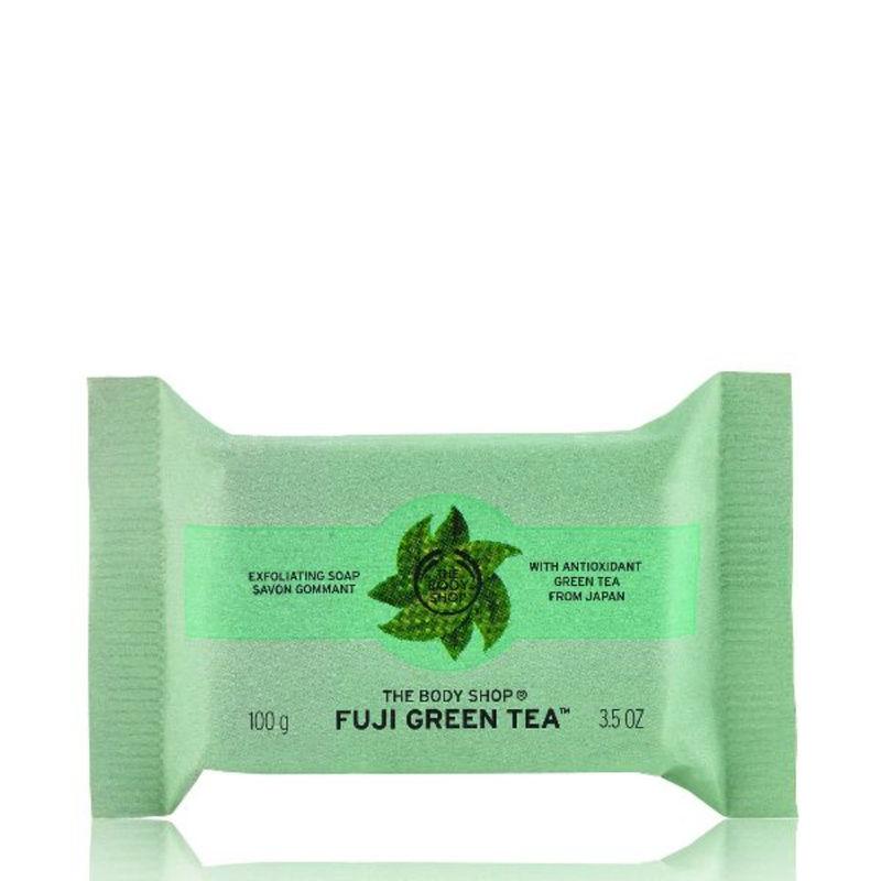 the body shop fuji green tea exfoliating soap