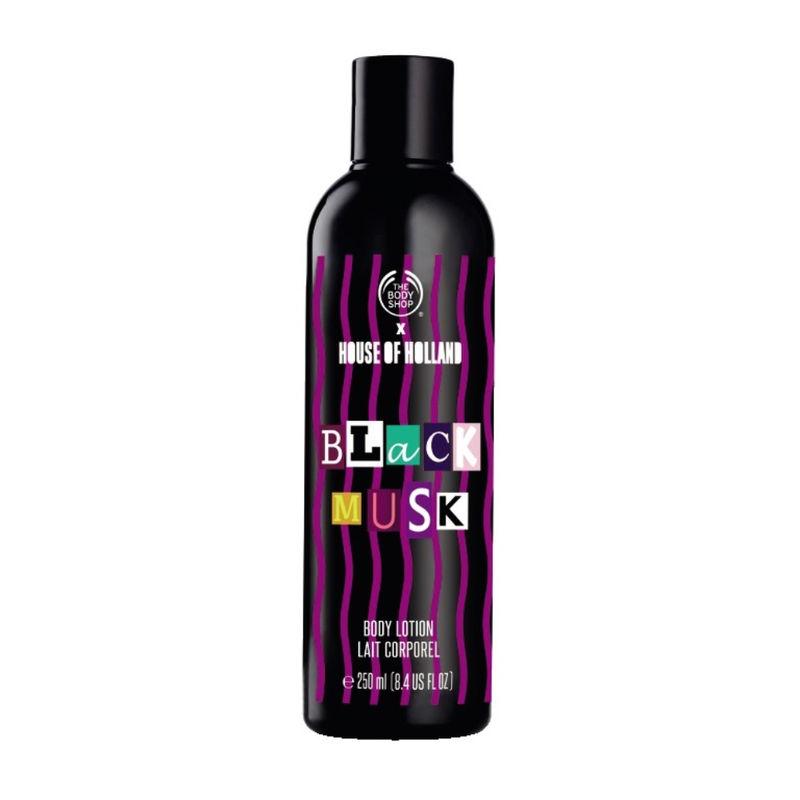 the body shop house of holland black musk body lotion