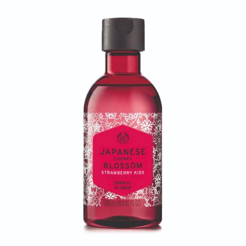 the body shop japanese cherry blossom strawberry kiss shower gel