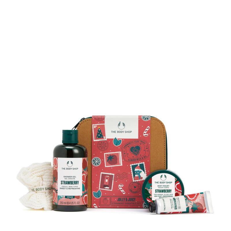 the body shop jolly & juicy strawberry essentials gift