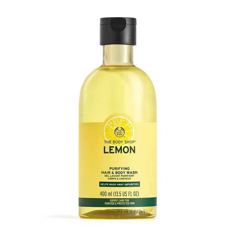 the body shop lemon purifying hair & body wash