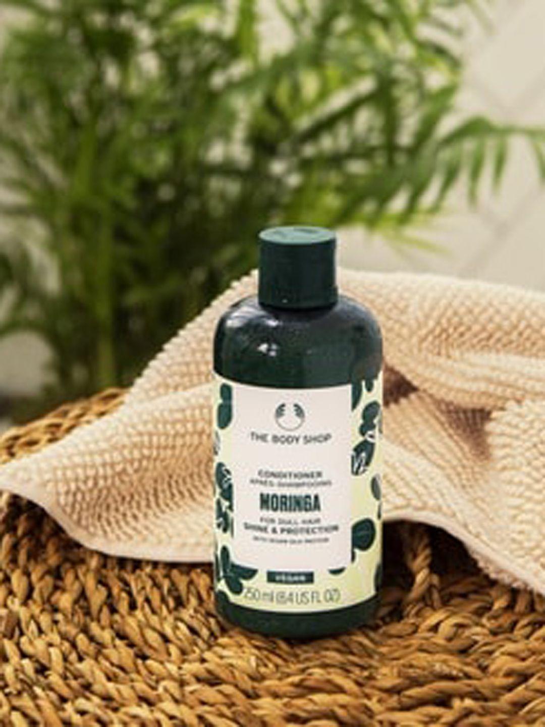 the body shop moringa shine & protection vegan conditioner with silk protein - 250 ml