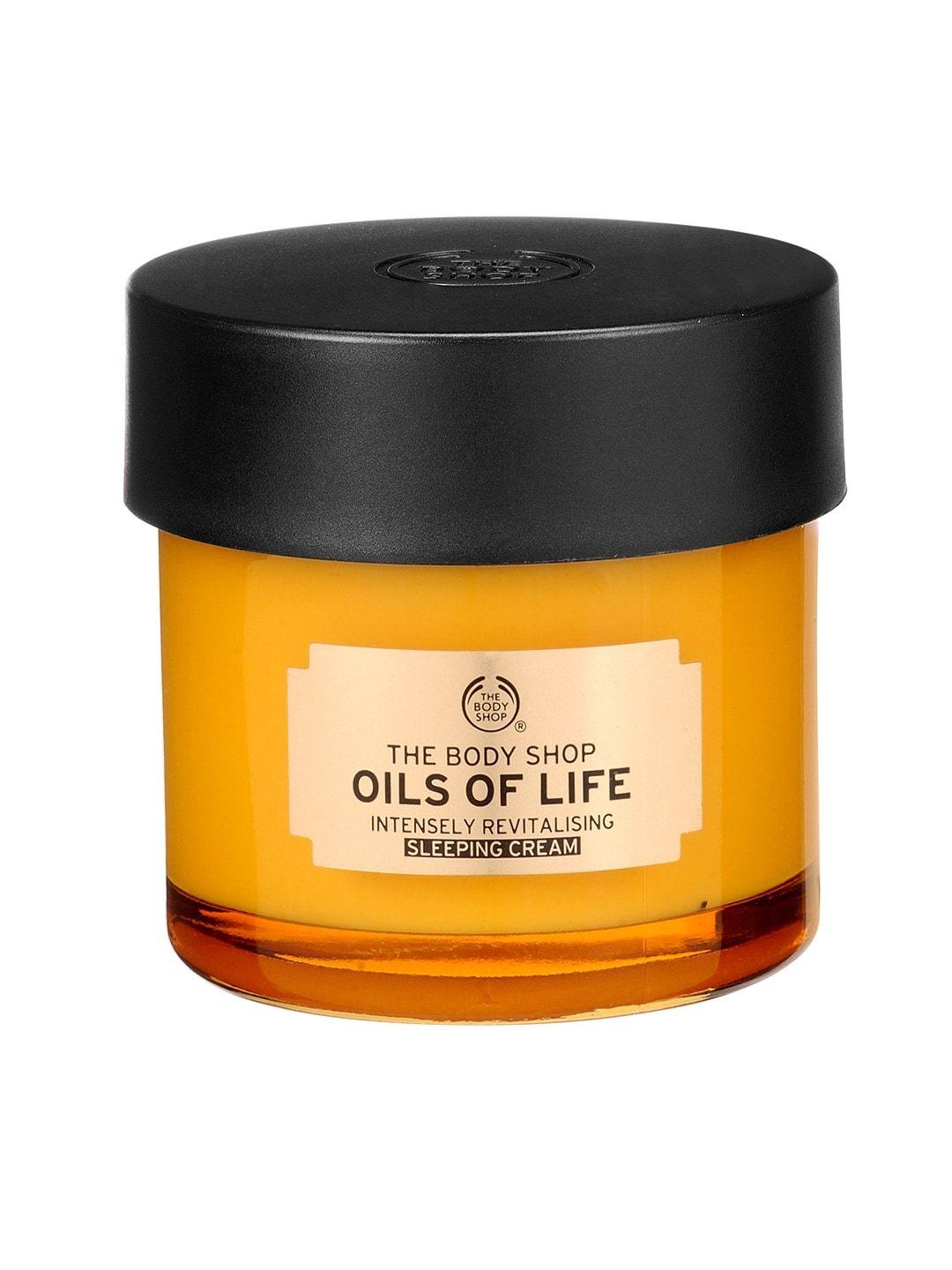 the body shop oils of life intensely revitalising sustainable sleeping cream 80 ml