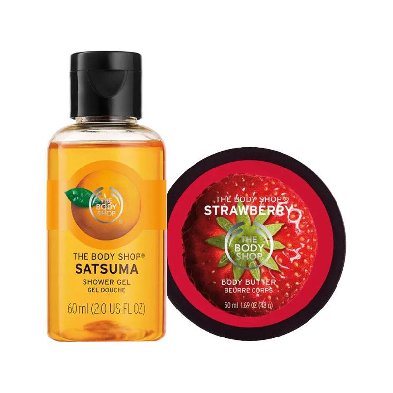 the body shop satsuma shower gel & strawberry body butter