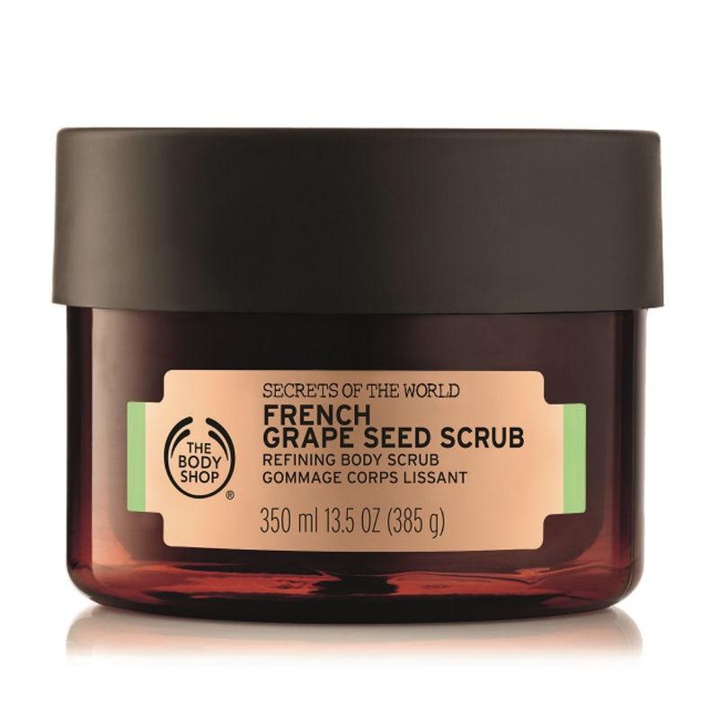 the body shop secrets of the world french grape seed scrub