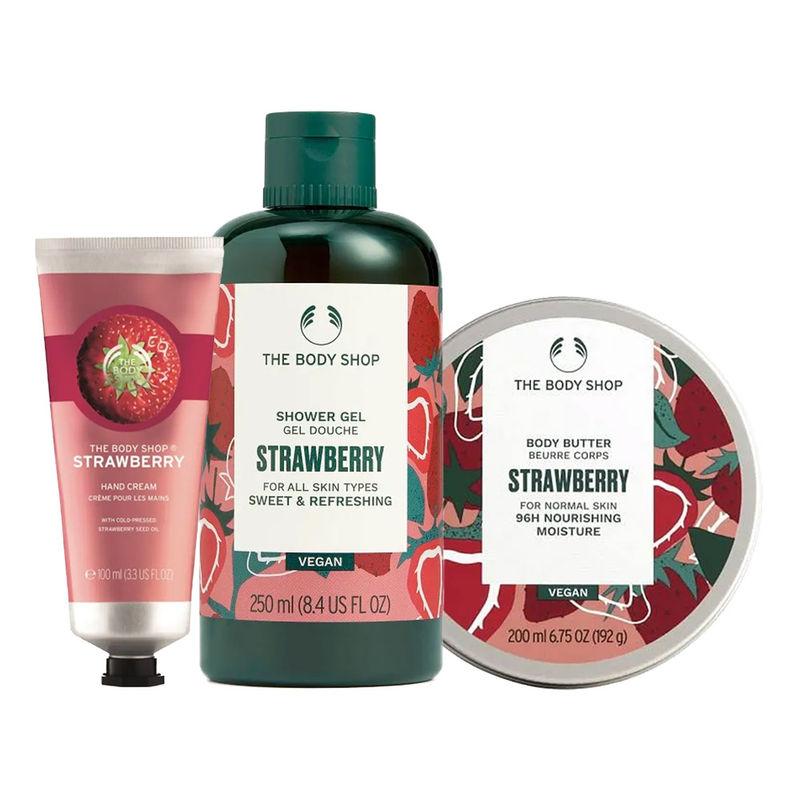 the body shop strawberry body care combo