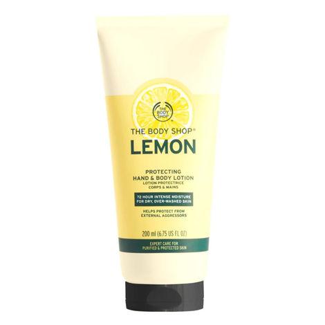 the body shop vegan lemon protecting hand & body lotion, 200ml