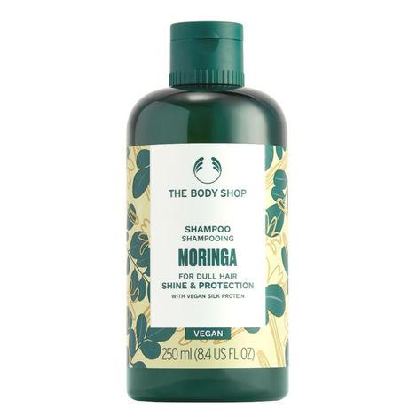 the body shop vegan moringa shine & protection shampoo, 250ml