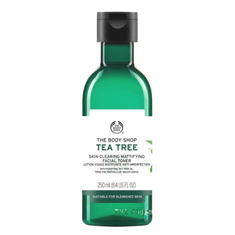 the body shop vegan tea tree skin clearing mattifying toner, 250ml
