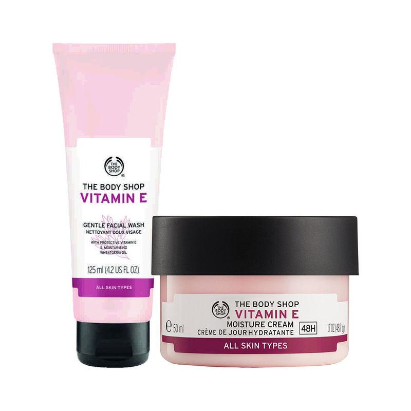 the body shop vitamin e moisture cream & face wash combo
