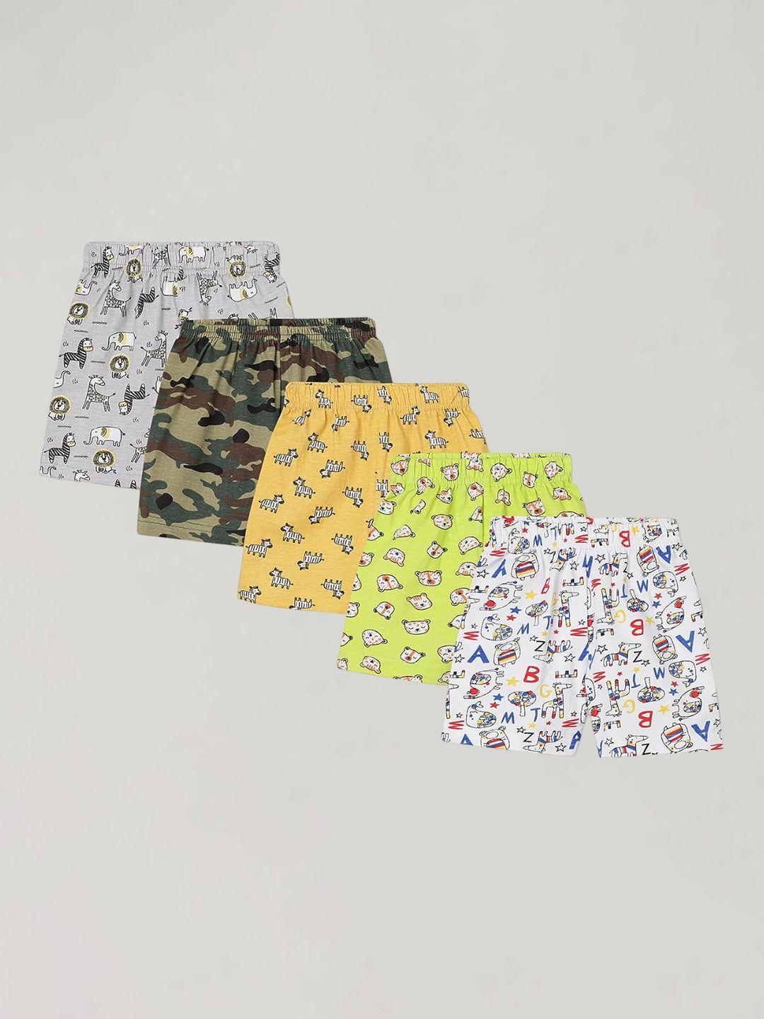 the boo boo club infant boy pack of 5 printed cotton shorts